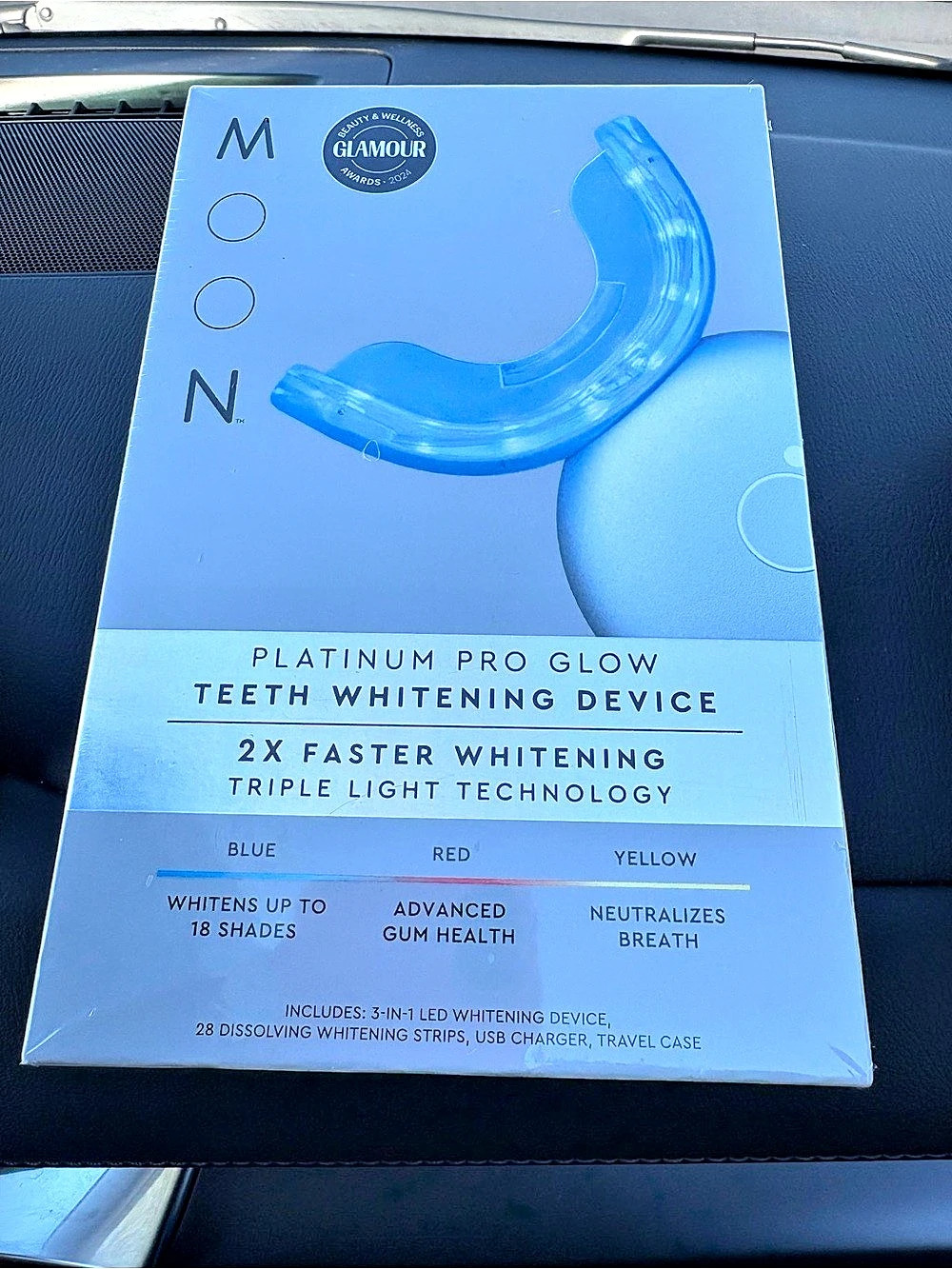 Glamour Platinum Pro Glow Teeth Whitening Device Blue NWT